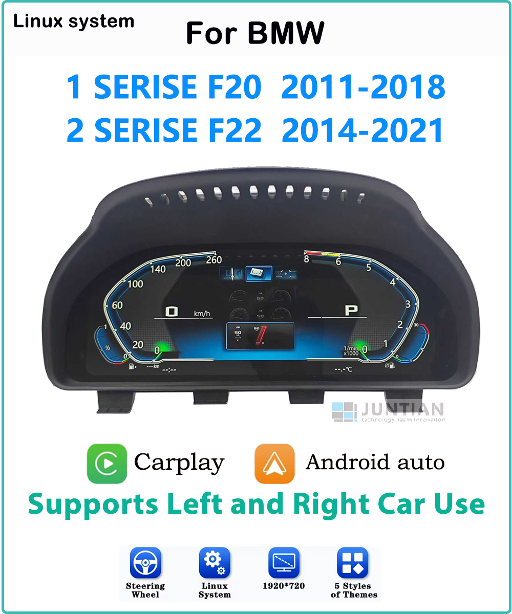 BMW 1 シリーズ F20 F22 液晶デジタル計器クラスタ 2011-2018 ワイヤレス CarPlay Android 自動 Hicar Airplay HDMI 統合