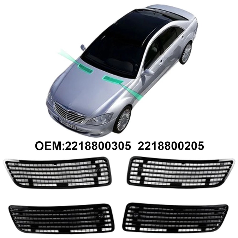 2218800305 2218800205 ベンツフード左右換気メッシュグリルカバー塗装可能 W251 R350 W221 S300 S320 S350 S400