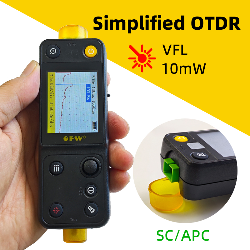 ミニ OTDR 光学タイムドメイン反射計 20KM ファイバー障害ファインダーサポート アクティブライブファイバーテスト 10mw VFL FTTH ブレークポイント測定