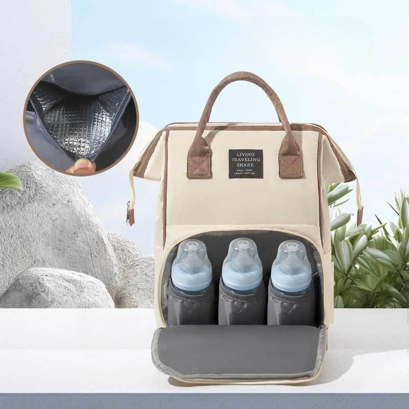 Large Capacity Canvas Mummy Bags Multifunctional Baby Bottle Thermal Insulation Travel Storage Bag Fashion Mummy Bag Hanging Bag