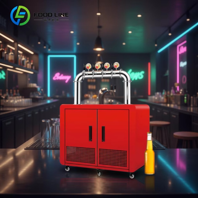 カスタマイズされたレストランパブドラフトビールマシンステンレス鋼バービールマシン商業クラフト無濾過ビールマシン