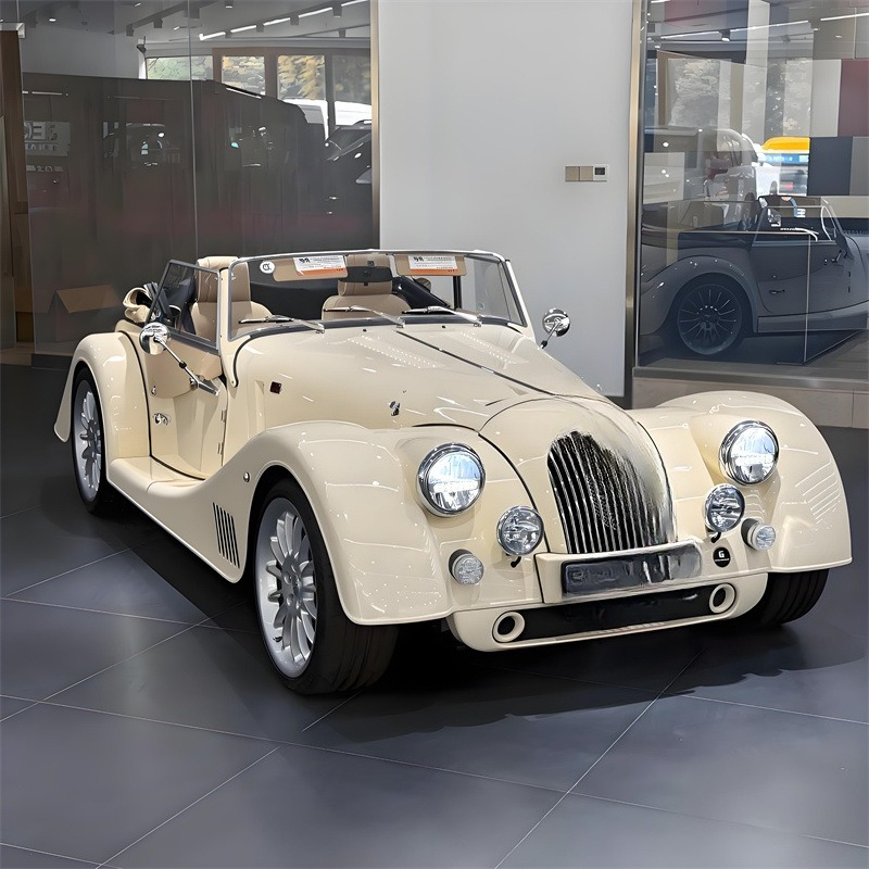 オーナメントカーモデル、錬鉄製グラスファイバーシミュレーションカー、新しい四輪電動シミュレーションクラシックカー
