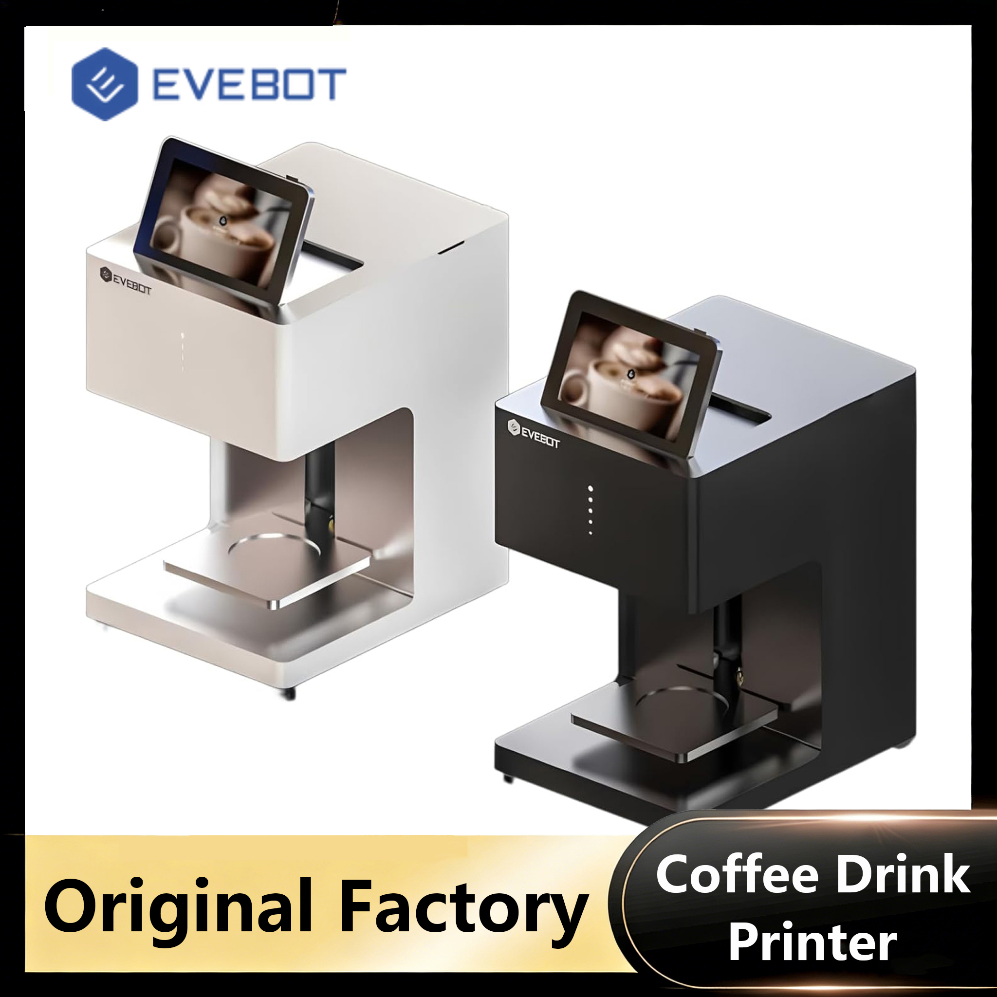 EVEBOT コーヒードリンクプリンター 3D ラテアートコーヒープリンターマシン自動飲料食品 Selfie WIFI 接続印刷