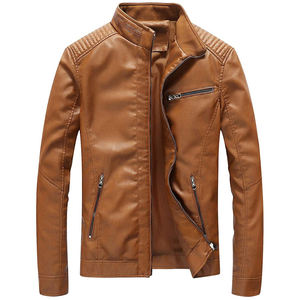 Professional Men's Genuine Leather Jacket, Solid Color, Full-Sleeve, Quick-Drying, Breathable, Fashionable, Outdoor, Winter, Unisex