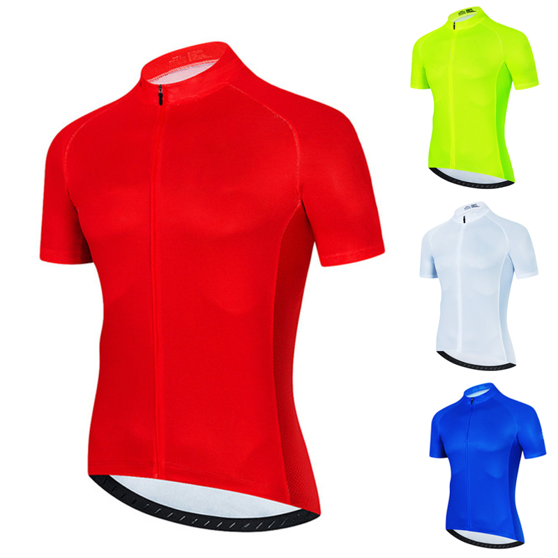 無地夏メンズ半袖サイクリングジャージ Polyeste 服クイックドライ MTB 自転車 Mallot Ciclismo シャツ自転車服