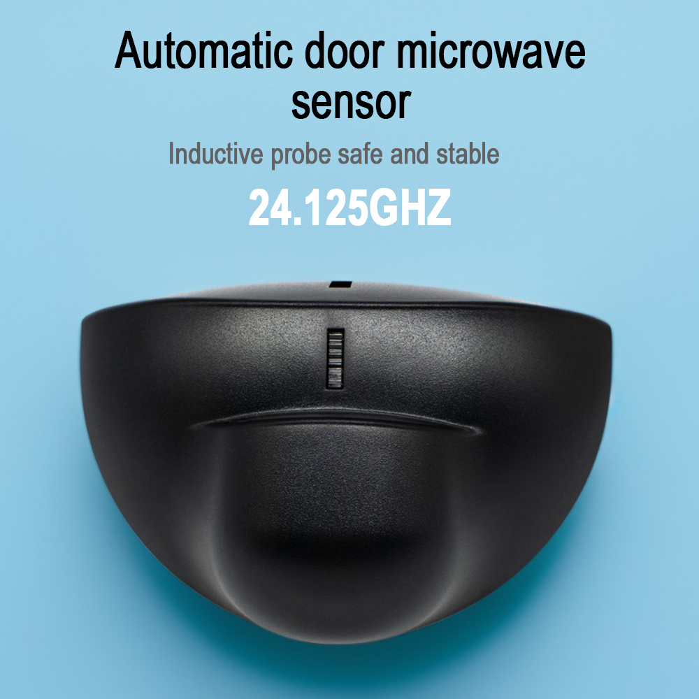 24.125GHz ブラック有線マイクロ波レーダーセンサーモーション検出器スライド/スイングゲート用自動ドアモーション検出器