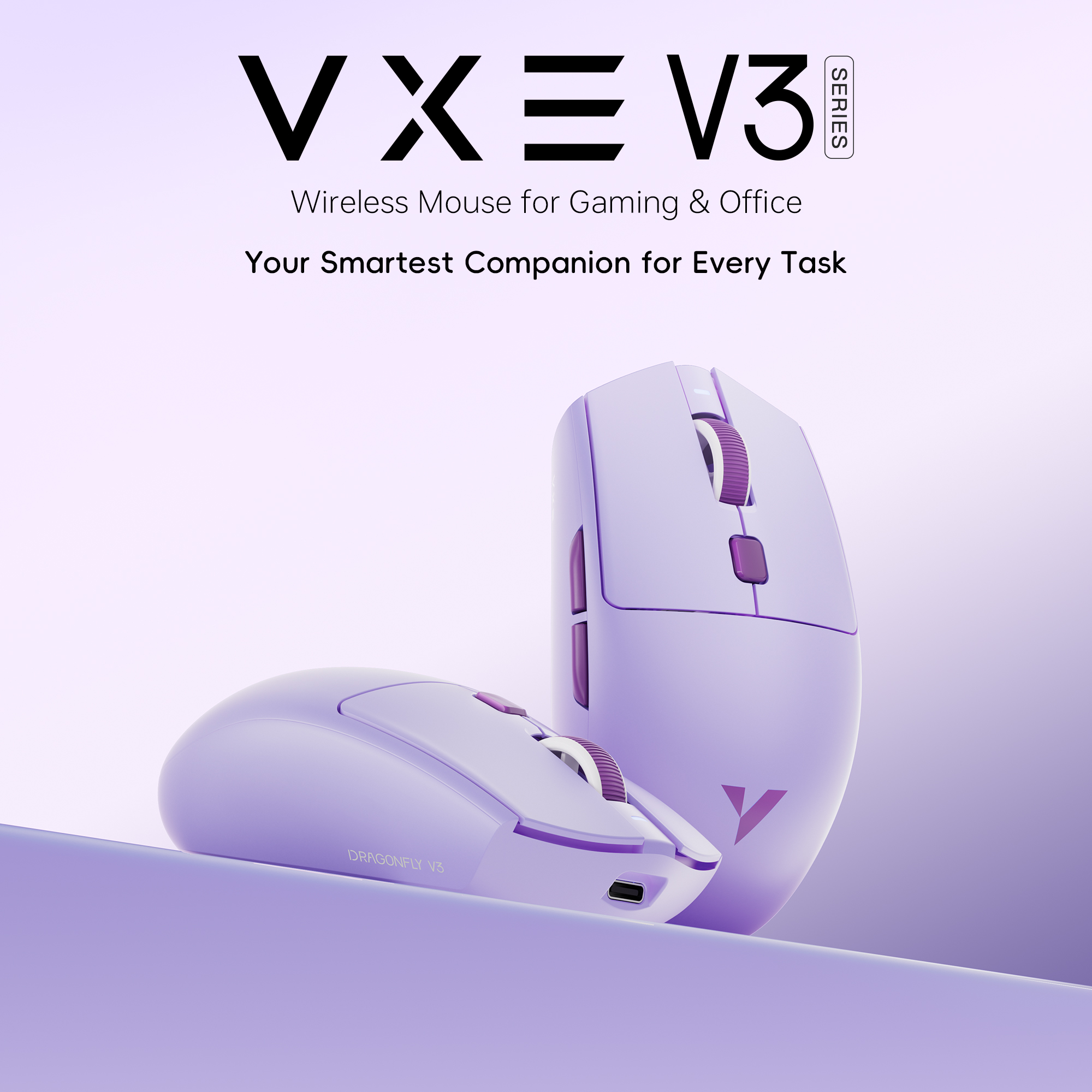 ATK VXE Dragonfly V3 PRO Bluetooth ゲーミングマウス PAW3395SE 2.4 グラムワイヤレス E スポーツマウス充電式軽量人間工学