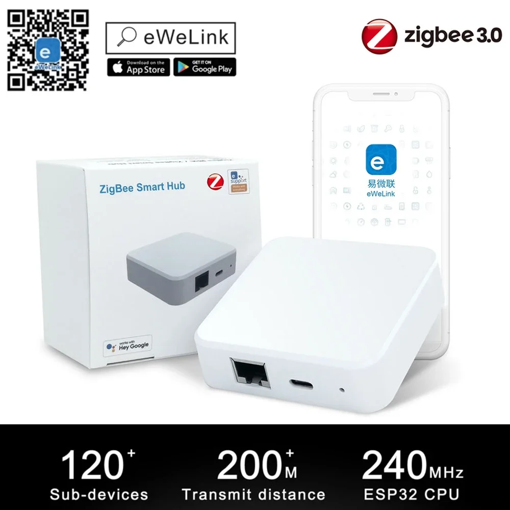 ZB-GW03 スマート Zigbee 3.0 RJ45 イーサネット ブリッジ WIFI ゲートウェイ ハブ EWeLink APP 制御 MQTT DIY EWeLink デバイスでの作業スマート ホーム