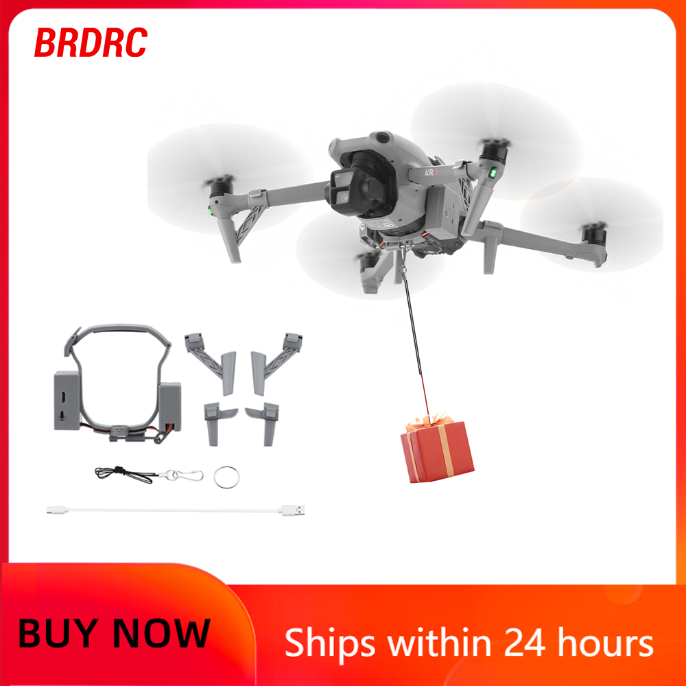 BRDRC Airdrop システム DJI Air 3/Air 3S クイックリリース投球器釣り結婚ギフトドローンレスキューアクセサリー