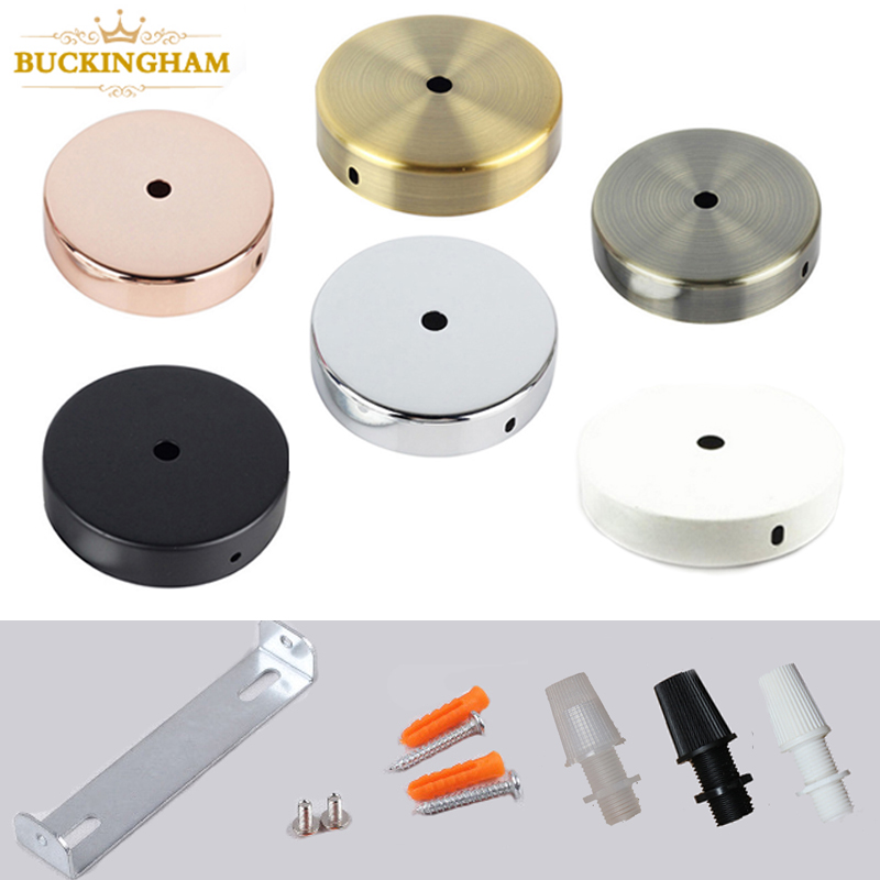 ブラックホワイトシルバーブロンズ天井プレート壁取り付け用燭台マウント LED ベースヴィンテージペンダントランプディスクベース天井キャノピー