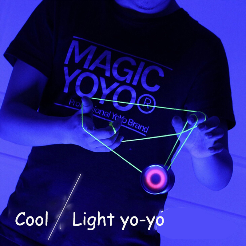 オリジナル MAGICYOYO 新しい棚 Y02-AURORA クールな照明金属ヨーヨーオーロラ LED ヨーヨー子供の古典的なおもちゃ