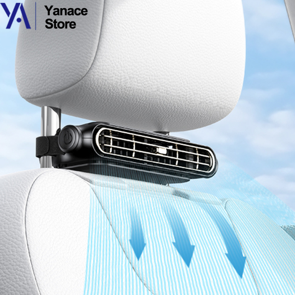 Car Seat Cooling Fan,Fast Cooling Backrest USB Fan for Back Seat,Magic Tape Design for Easy Installation & Removal Car Fan