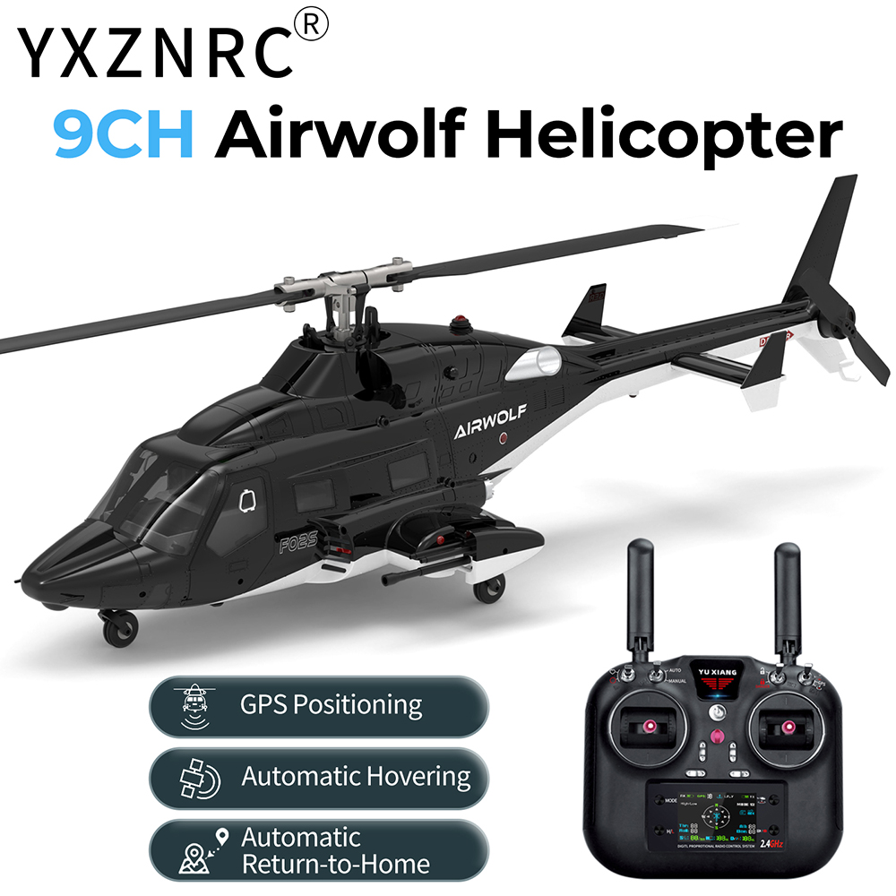 新しい YUXIANG RC ヘリコプト Airwolf 1:34 スケール 9CH 飛行機 GPS デュアルブラシレスモーターオプティカルフローポジショニングリモコン航空機