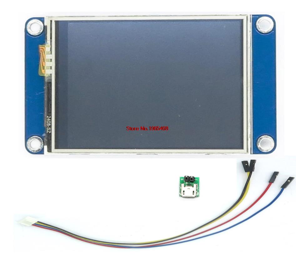 Nextion NX3224T024 2.4 インチフルカラー HMI インテリジェント LCD 抵抗タッチディスプレイモジュール基本的なプログラマー向けの操作が簡単