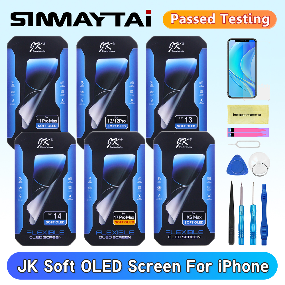 ソフト OLED 液晶ディスプレイ JK シリーズ iPhone 14 15 16 13Pro 14Pro 15Pro 16pro 17Pro 最大デジタイザタッチスクリーン交換