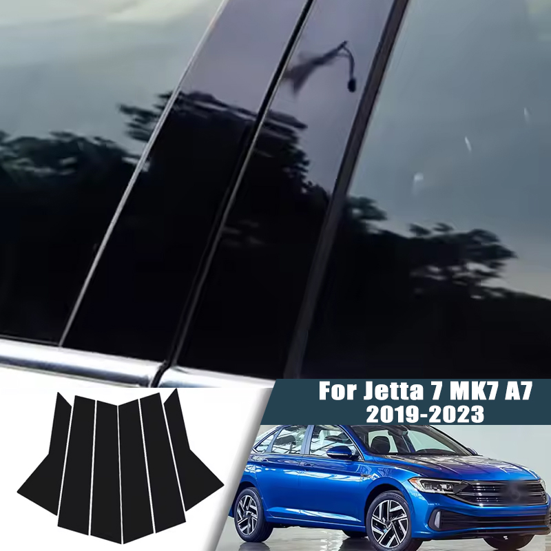 フォルクスワーゲンジェッタ 7 MK7 A7 2019-2023 2020 2021 窓センターピラーフィルムトリムカバー B C ポストステッカー列カーアクセサリー