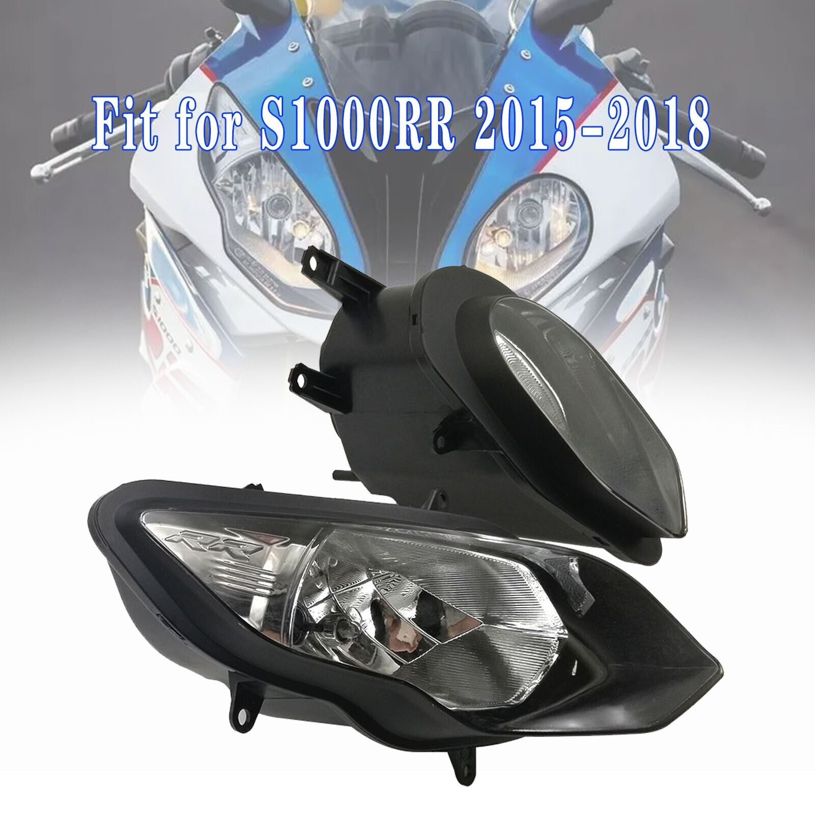 Kolmio-LAM BMW S1000RR オートバイヘッドライトヘッドランプ S1000 RR 2015 2016 2017 2018 フロントヘッドライト