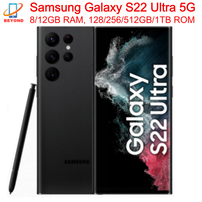 C Samsung Galaxy S22 Ultra 5G S908U S908E S908B S908N オリジナル 6.8" AMOLED ROM 128/256/512GB/1TB RAM 8/12GB NFC ロック解除済み電話