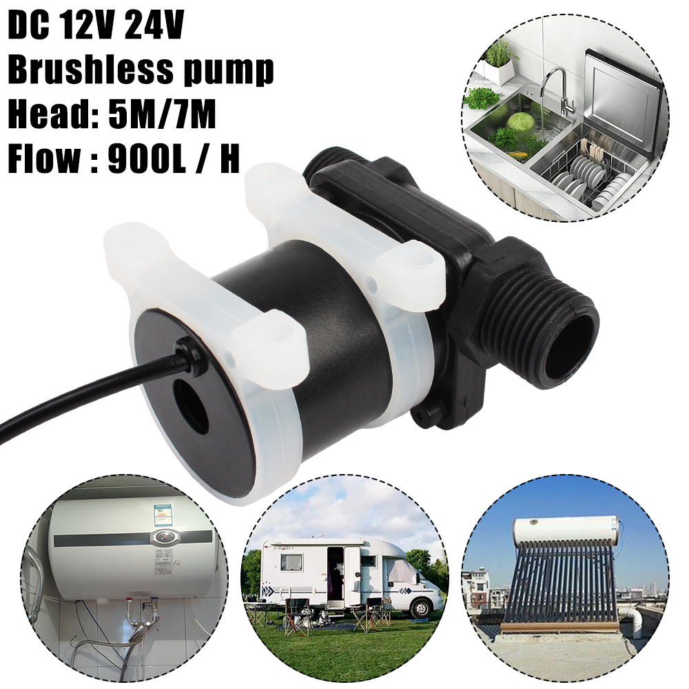 給湯器シャワー床暖房ブースターポンプ DC 12V 24V ブラシレスソーラーモーターウォーターポンプマイクロ水中ウォーターポンプ
