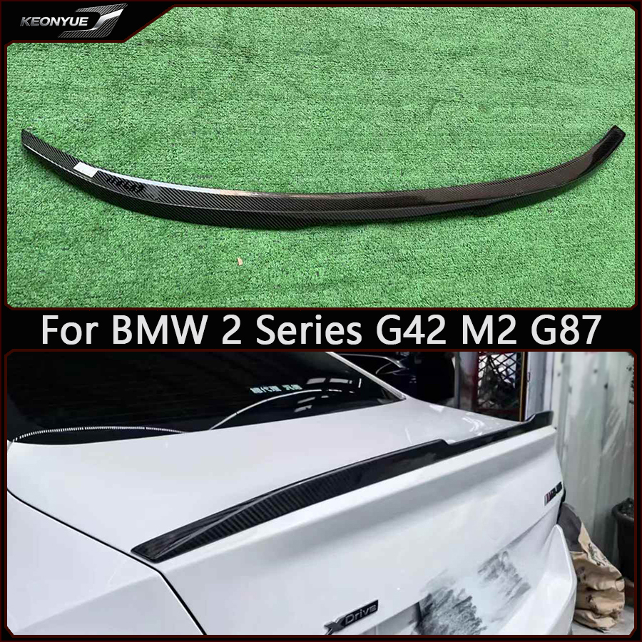 Bmw 2 シリーズ G42 M2 G87 M240 カーボンファイバーテールフィンリアトランクスポイラーガイドウイングダイバーター VS スタイルカーアクセサリーボディキット