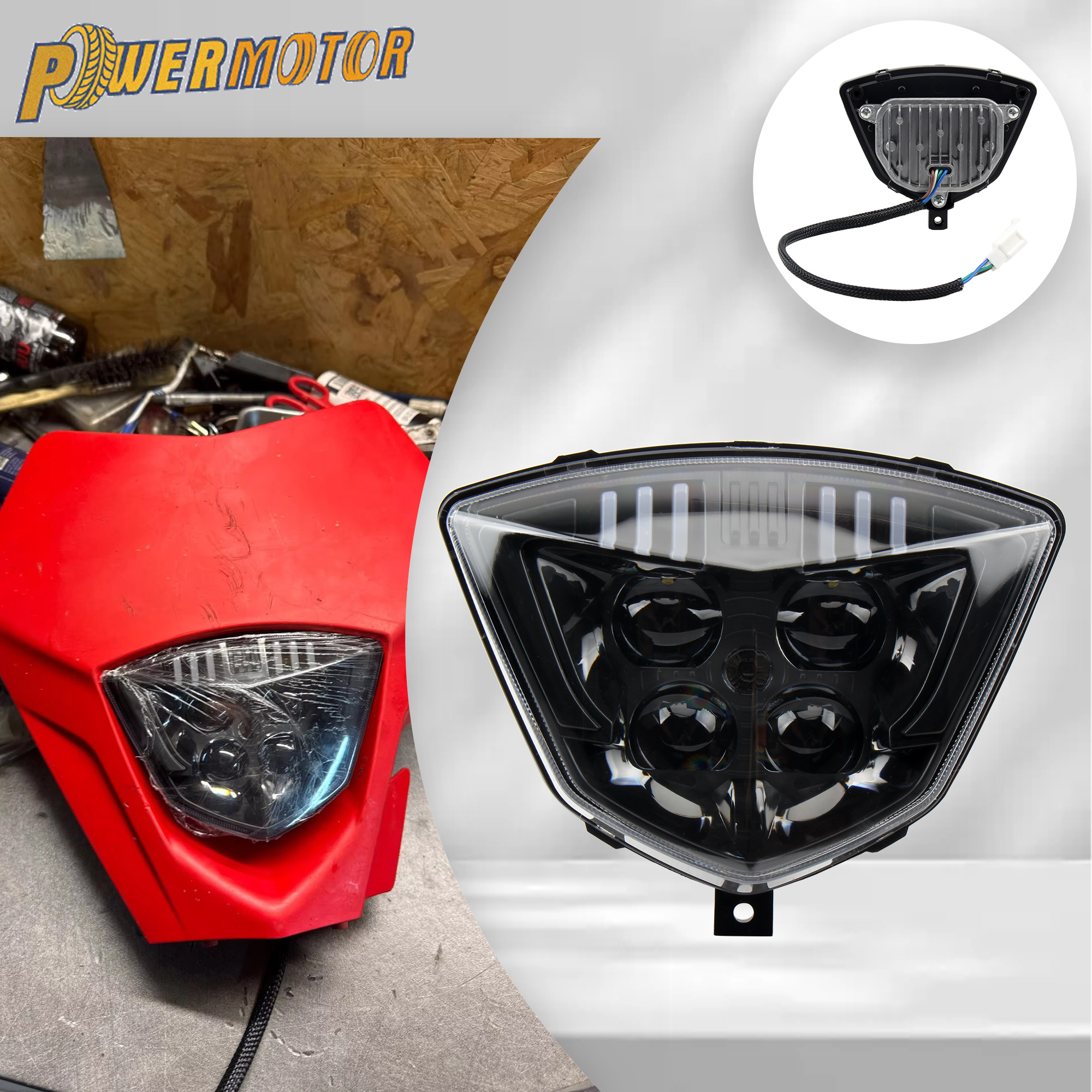 オートバイのヘッドライト芯 LED ガスガス EC 250 300 250F 350F EX300 450F MC 250F 450 モトクロスアクセサリーエンデューロダートバイク
