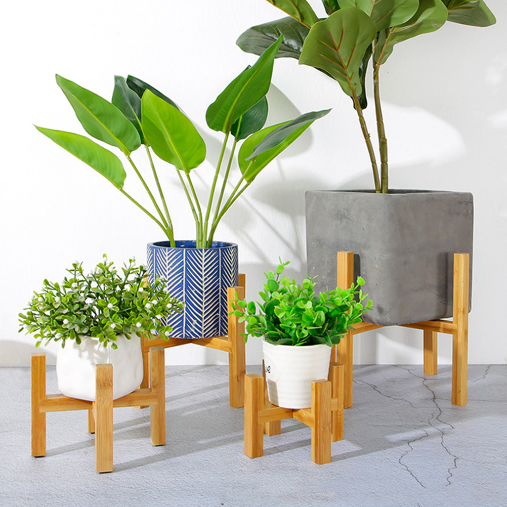 木製フラワーポットホルダークリエイティブ木製植物スタンド花瓶セット収納棚ナチュラルホームオフィス装飾ディスプレイ