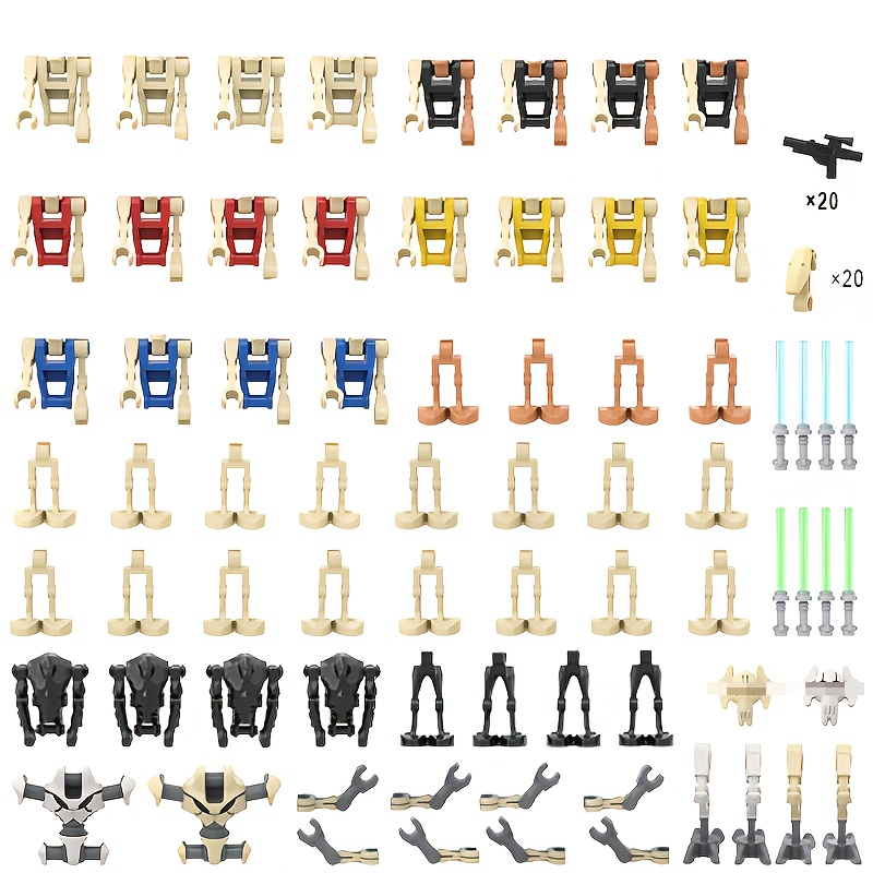 28 ドロイド ビルディング ブロック セット - 多関節ミニフィギュア |クローンアーミージオラマキット |レゴ DIY おもちゃと互換性あり - 完璧なギフト