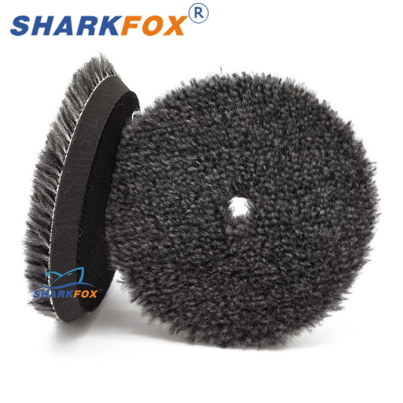 Sharkfox 3/5/6 インチウール研磨パッドカーディテイリング研磨ホイールバフウールパッド車体ポリッシュ削除スクラッチ