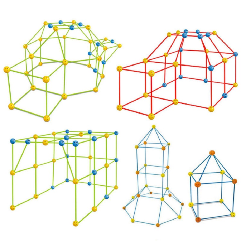子供 DIY 建設砦おもちゃビルディングキット城トンネル組み立てテントキットままごとのおもちゃ子供のためのギフト