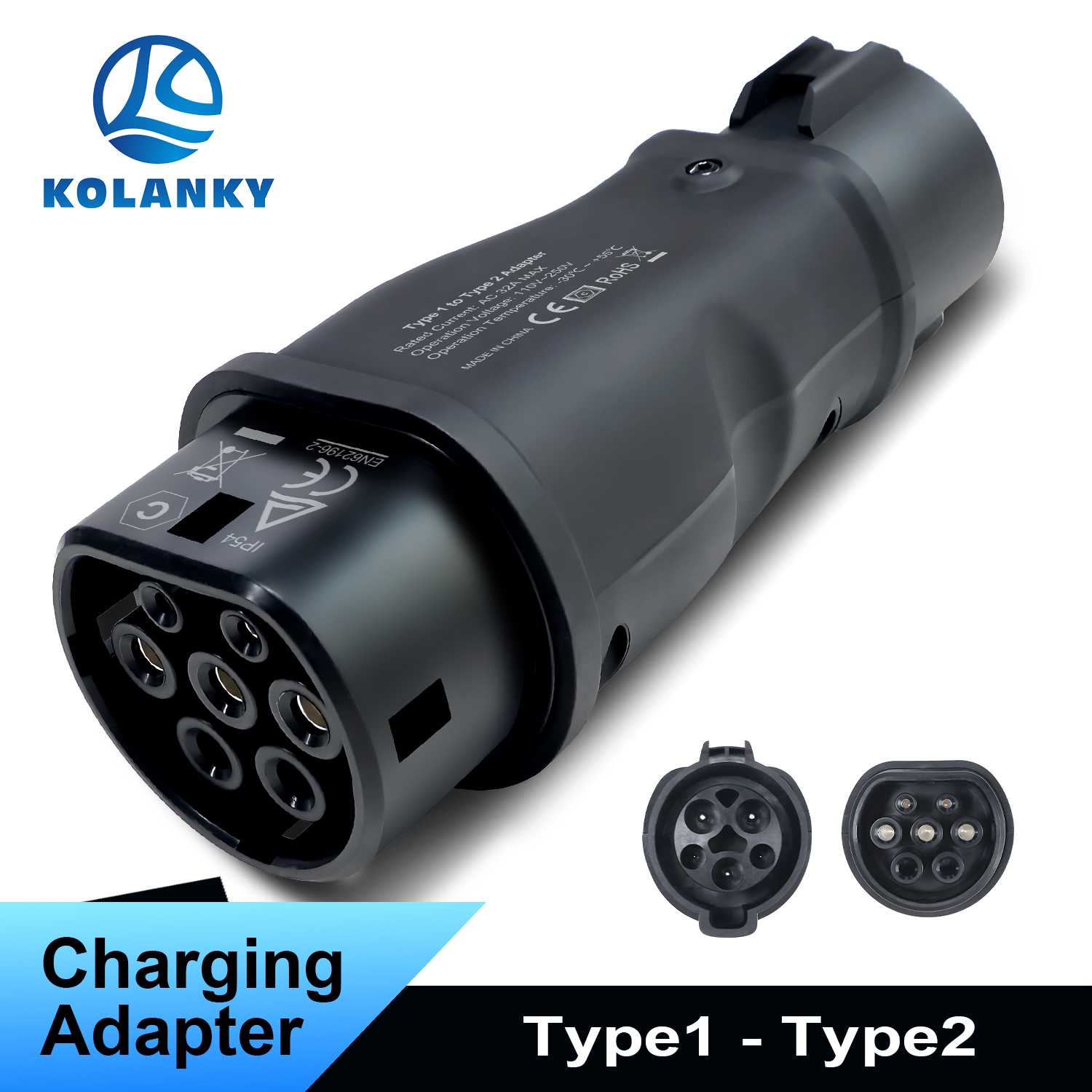 Goodcell EV 充電アダプタ タイプ 1 SAE J1772 からタイプ 2 IEC 62169 充電ホーム EU 標準電気自動車ハイブリッド車