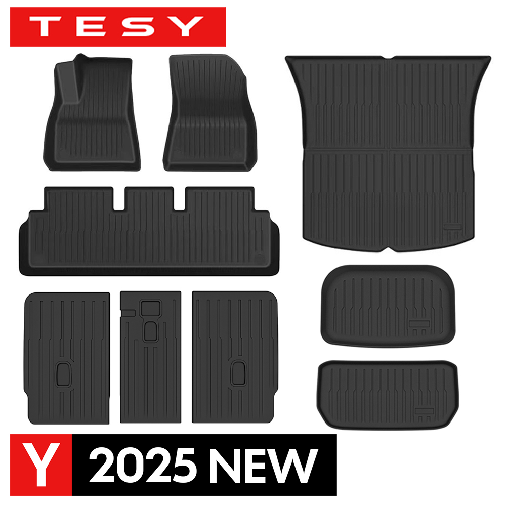 新しいテスラモデル Y 発売 2025 ジュニパー TPE フロアマット