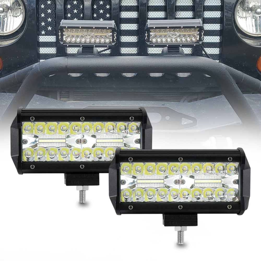 LED ライトバー スポットフラッド オフロードスポットライト ドライビングフォグランプ 車のヘッドライト LED ポッド トラック ボート UTV ATV オートバイ 12-24V