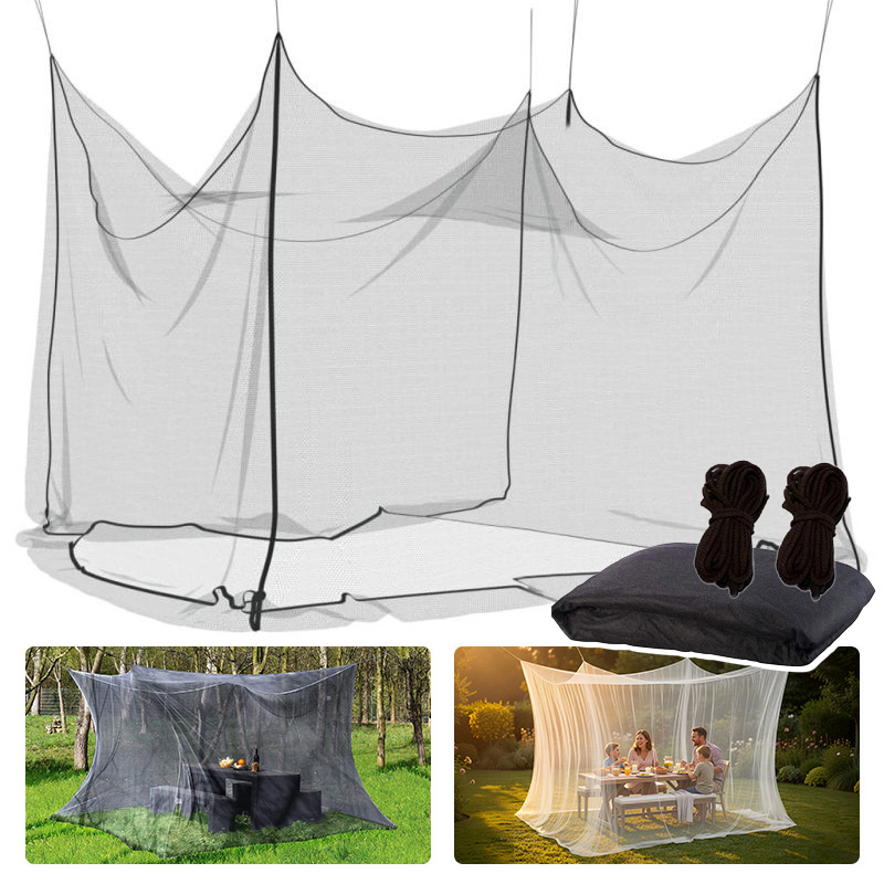 屋外ポータブル大型蚊帳テントキャンプパティオガゼボ防蚊防虫メッシュシェルター庭の裏庭用