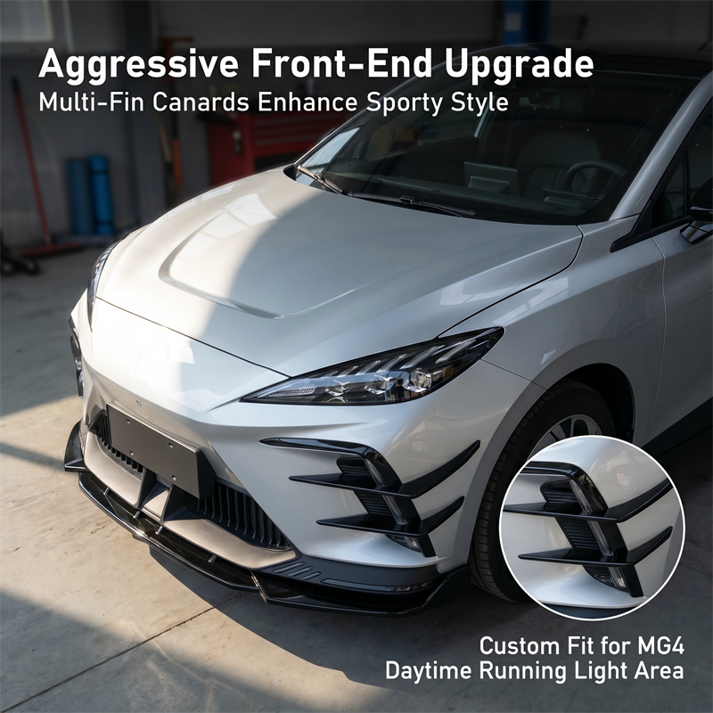 MG 4 MG4 EV ムーラン電気 2023 2024 2025 2026 アクセサリーペア車のフロントバンパースポイラーサイドエアベントトリムカバートリム