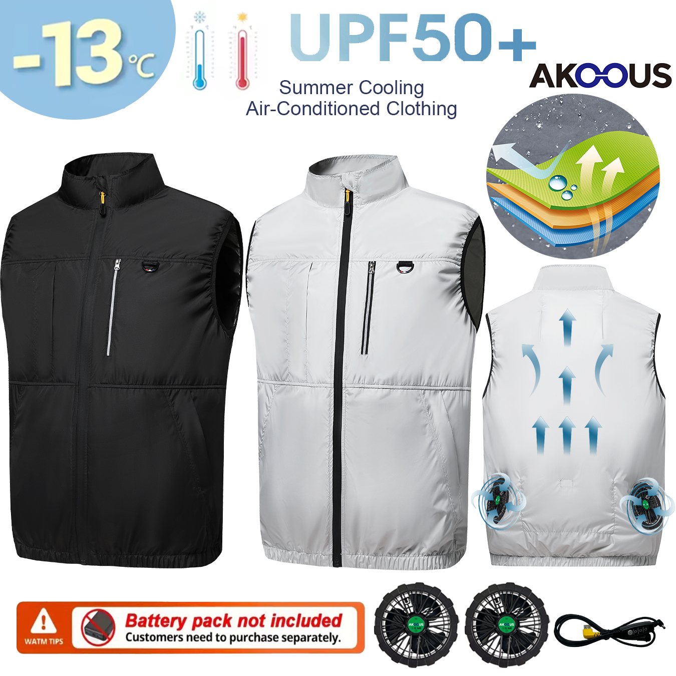 12V/5V USB 男性冷却ファンベスト夏アイスクールエアコン服通気性屋外ハイキング釣りキャンプ作業ベスト