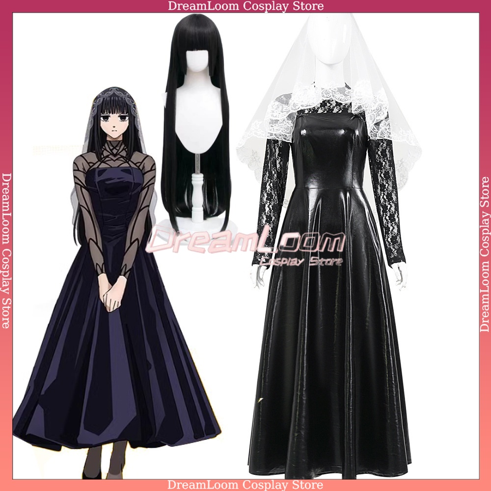 Osaragi コスプレアニメ坂本日衣装ウィッグドレスベールコート衣装女性アサシン Shishiba ハロウィンカーニバルフルセット