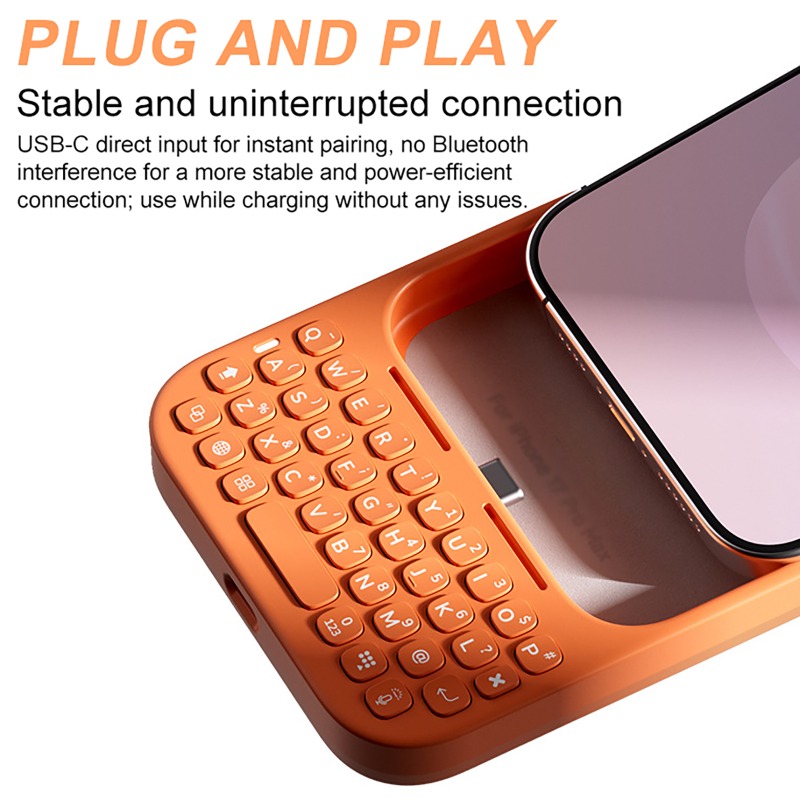 携帯電話ケース キーボード付き オールインワン 磁気アタッチメント 外部キーボード電話ケース iPhone 16 Pro Max 17 Pro Max用