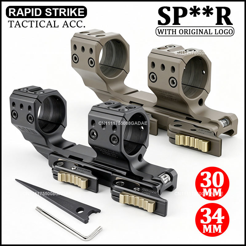 Sp**r QDP-4616 /QDP-3616 30mm/34mm チューブ 6Mil/20.6MOA ライフル光学スコープ リングマウント 1.5 インチ センターライン ハイピアクティニーレール QD マウント