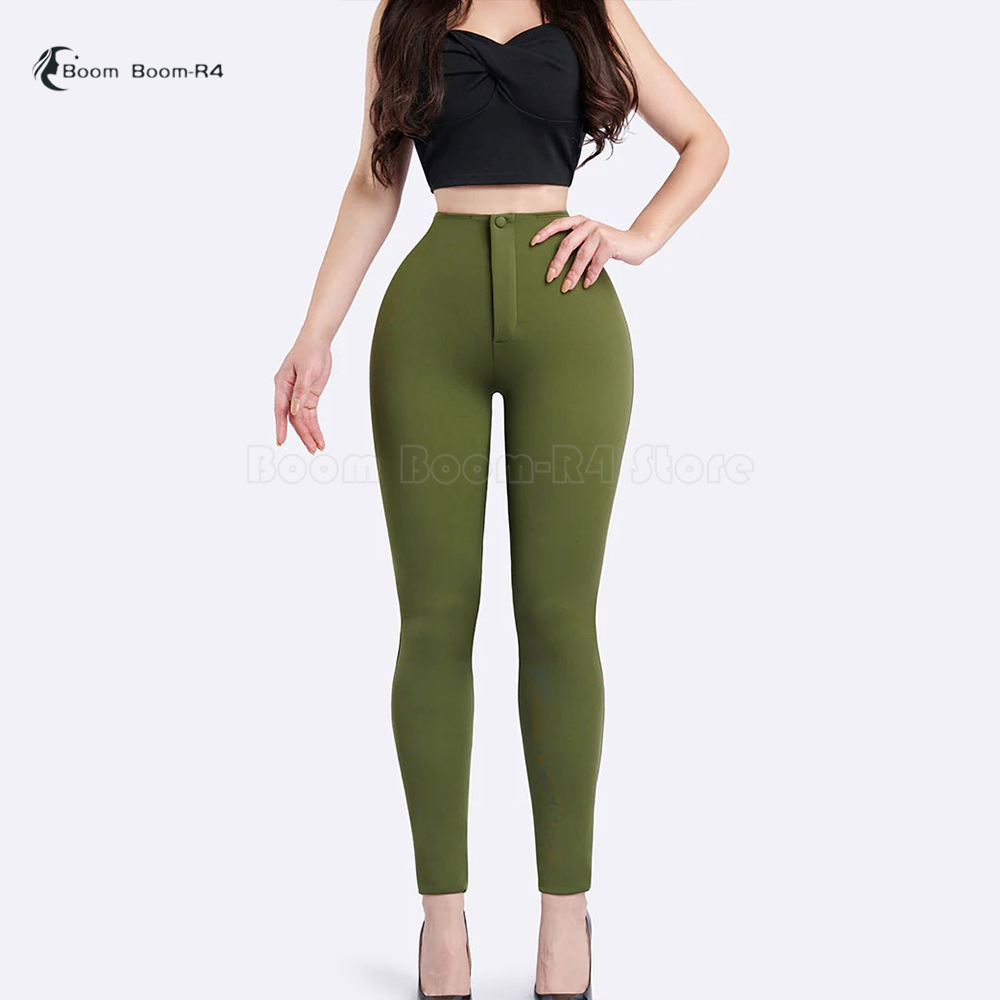 ハイウエストスキニーレッグパンツ女性のためのおなかコントロールプッシュアップバットジムパンツカジュアルレギンスヨガソフトストレッチ快適なズボン