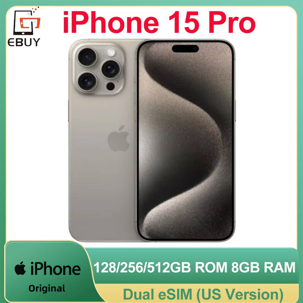 オリジナル Apple iPhone 15 Pro 5G 携帯電話 Face ID 128GB/256GB デュアル eSIM NFC 48MP 12MP 120Hz A17Pro ヘキサコア スマートフォン