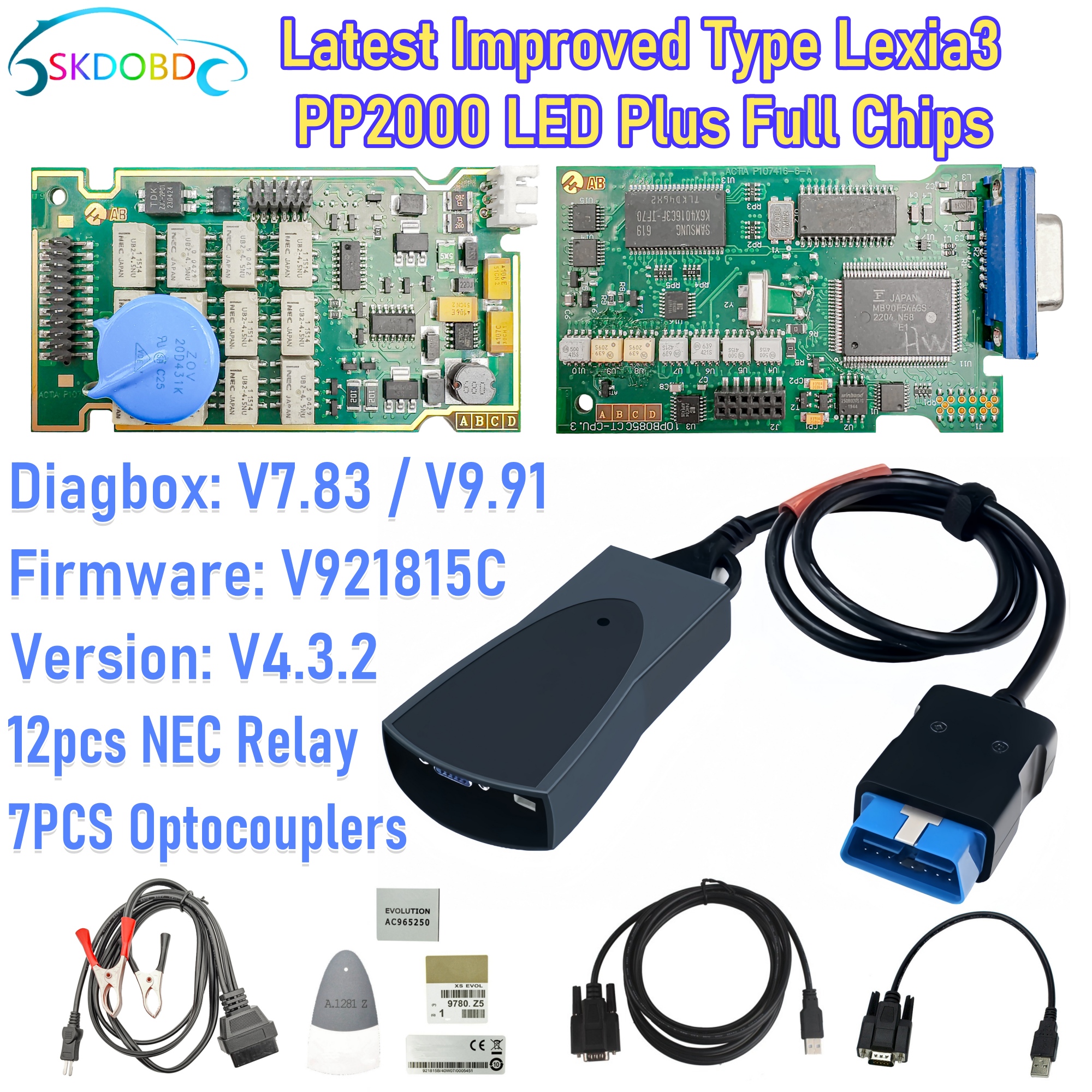 改良された Lexia3 PP2000 フルチップ エンジニア レベル診断ツール OBD2 Diagbox V9.91 および V7.83 Lexia 3 for PAS シトロエン