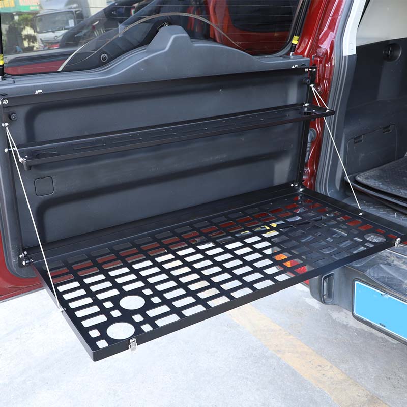 07-21 トヨタ FJ クルーザーテールゲート多機能収納ラックお出かけ旅行テールゲート荷物ラック収納折りたたみラック