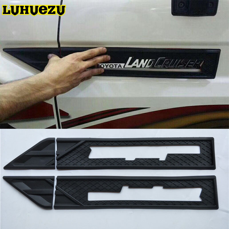軟質プラスチック車のサイドベントフェンダーステッカートヨタランドクルーザー 70 ピックアップ LC70 LC76 LC78 2010-2017 アクセサリー
