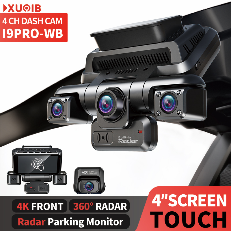 XUOIB 4CH GPS ダッシュカム I9pro-wb フロント 4K/2K 3*1080P 車用 360 DVR カメラ 24H 駐車モード WiFi ビデオレコーダー IR ナイトビジョン