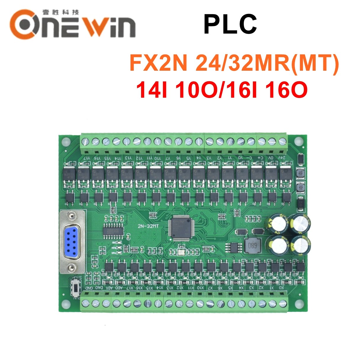 PLC FX2N-24MR 24MT 32MR 32MT 産業用プログラマブル コントローラー 14 インチ