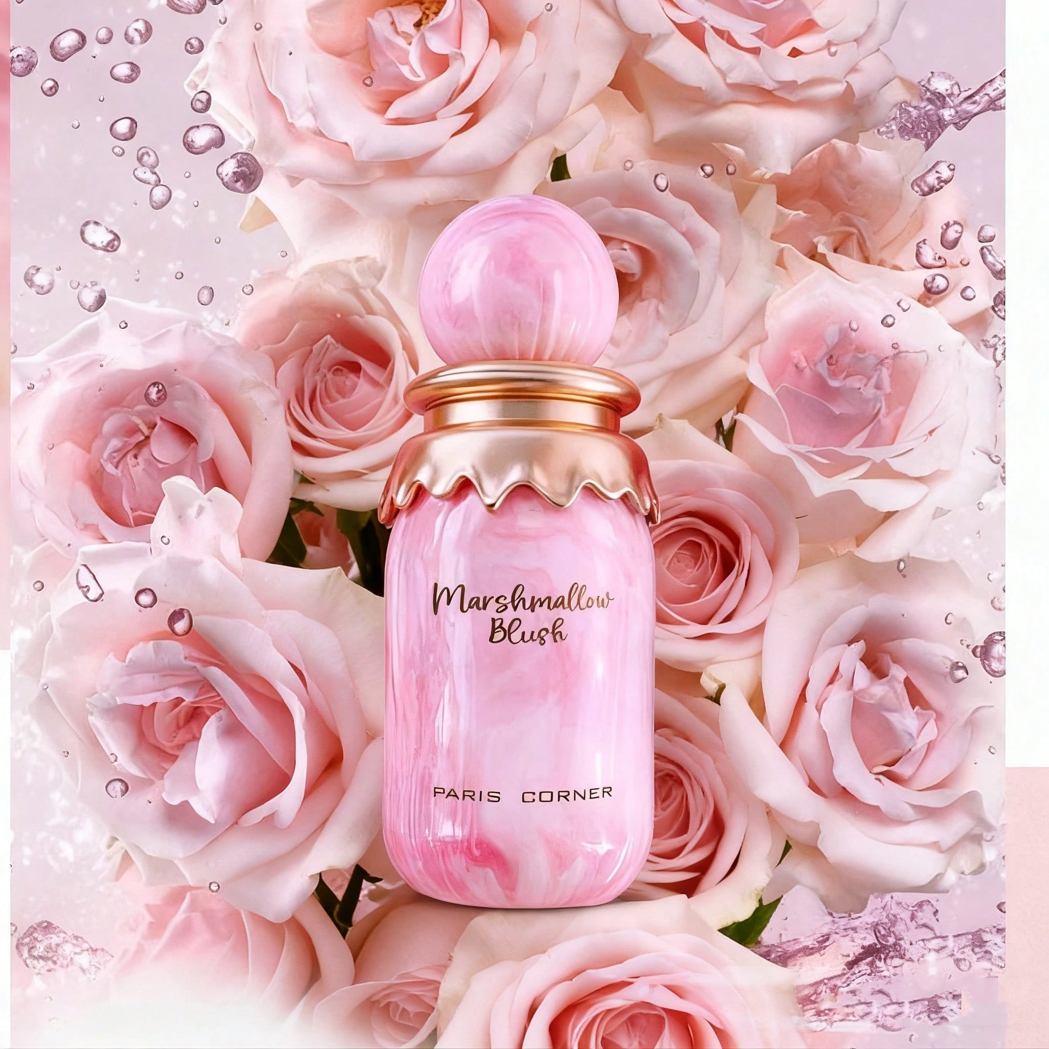 香水 100ML アフナン パリコーナー |マシュマロ ブラッシュ EDP 3.4 液量オンス |甘い香りが長続きするユニークなグルマンマシュマロストロベリー女性用香水 |日常使いに