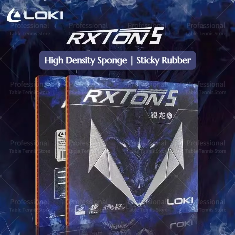 LOKI RXTON 5 高弾性卓球ラバー粘着赤ピンポンゴムピップ高密度スポンジ黒ピンポンゴム