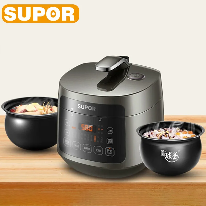 SUPOR 電気圧力鍋 3L ダブルライナー炊飯器多機能ポータブル高品質家庭用キッチン家電