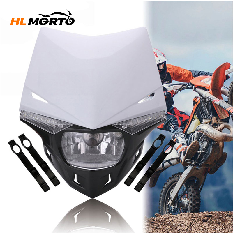 ユニバーサル H4 オートバイヘッドライトオートバイ Led ヘッドランプアセンブリ KTM EXC SX SXF EXC MX SMR エンデューロスーパーモトダートバイク