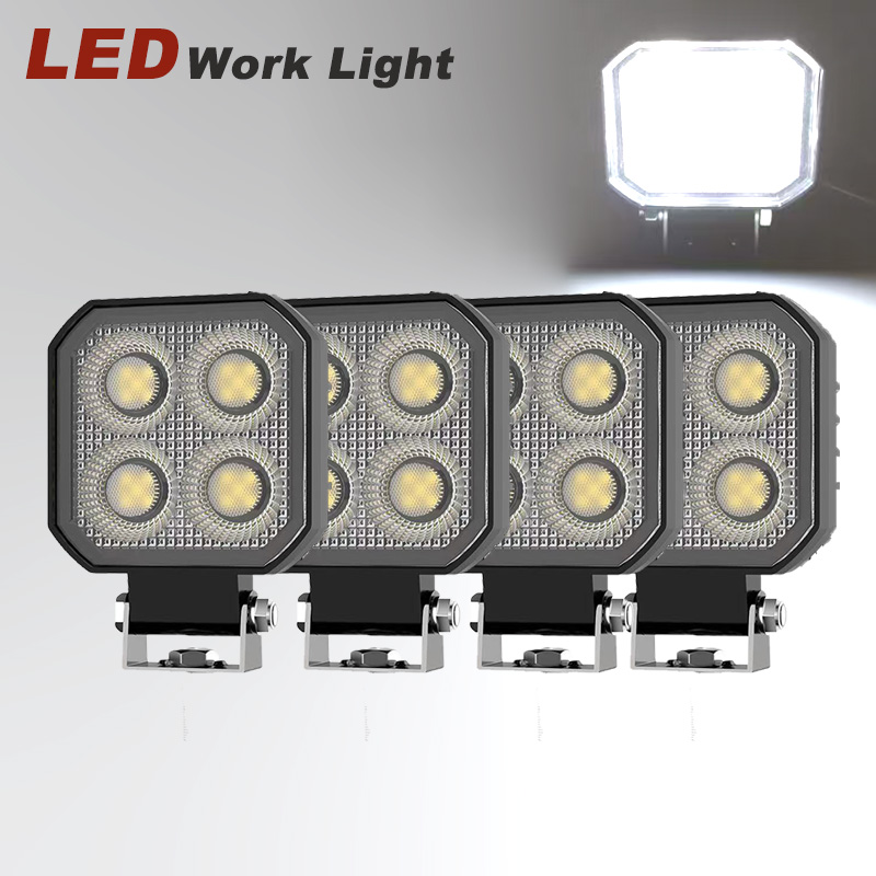 3 インチ 4 LED 長方形投光器 9-32V 18 ワット車の LED ワークライトジープトラックボートトラクター ATV オフロード 4X4 バーラ LED ヘッドライト